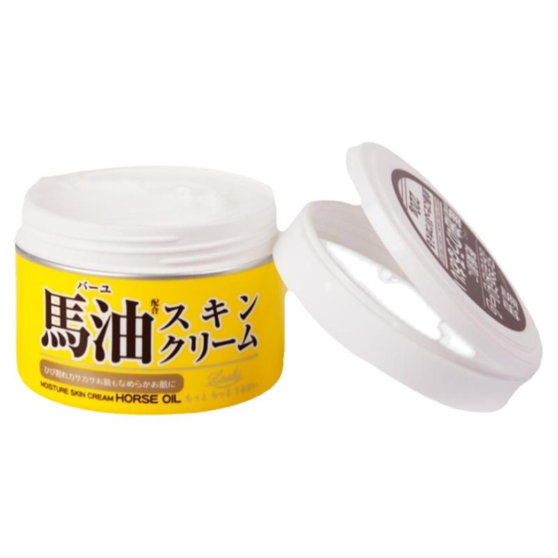 日本北海道马油面霜女补水保湿滋润膏防干裂霜loshi原装正品进口