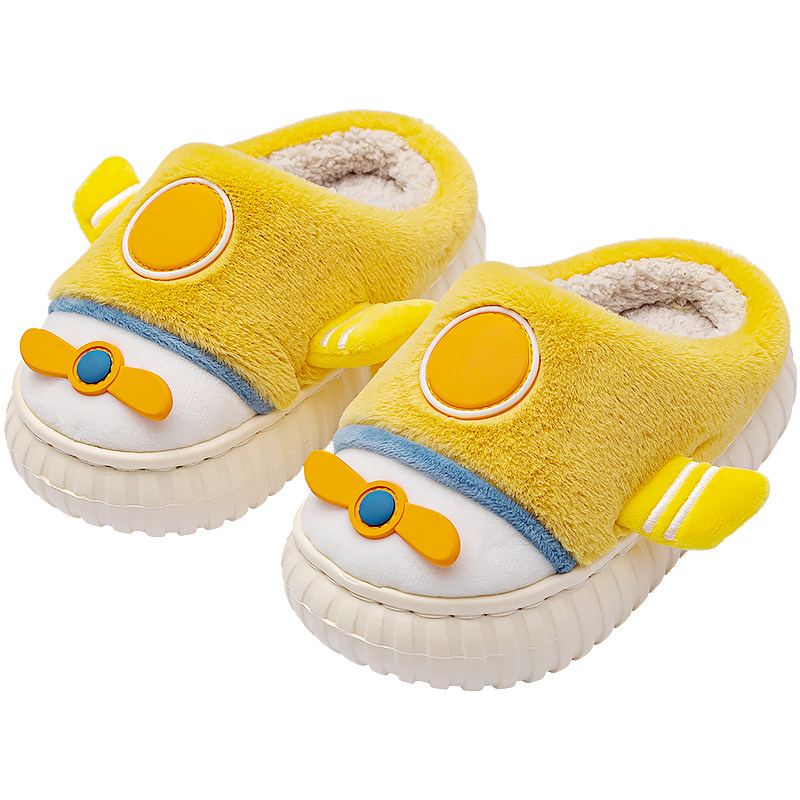 幸福玛丽毛棉拖小童厚底