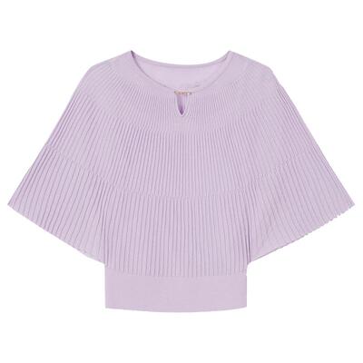 YINER音儿女装夏季法式慵懒感蝙蝠袖桑蚕丝混纺针织衫套头