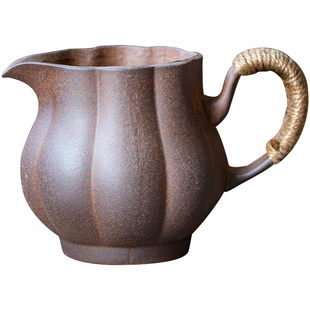 碌心 老岩泥手持公道壶复古煮茶罐酒精炭烧围炉煮茶 大容量公道杯