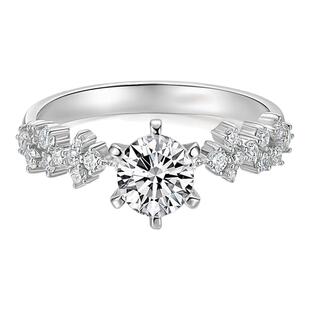 新品莫桑石钻戒超闪戒指女高级感轻奢小众勤百搭气质柏林情书指环