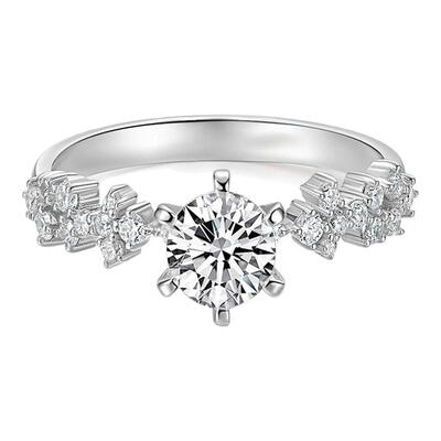 莫桑石钻戒高级感柏林情书指环