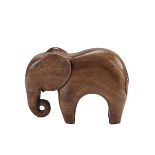 Harbor House美式家居实木装饰品简约客厅木制大象摆件Elephant