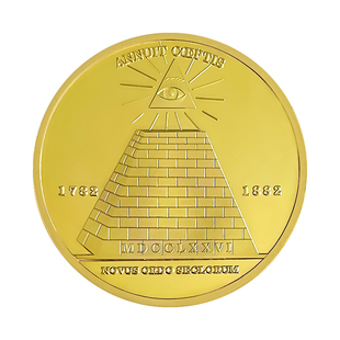 共济会上帝之眼金字塔纪念章徽章创意魔术道具时尚家居装饰硬币