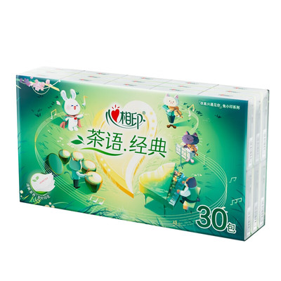 茶语清香4层1条30包手帕纸心相印