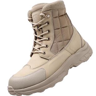 强人3515作战靴男冬季加绒加厚保暖棉靴男士短靴子户外高帮战术靴