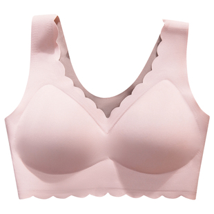 妈妈内衣女文胸无钢圈无痕中老年人妇女大码背心式聚拢胸罩夏季薄