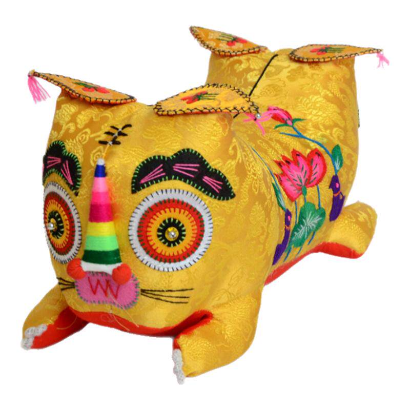 虎头枕头纯手工老虎枕新生婴儿宝宝满月小老虎布艺老虎布老虎手工