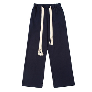 潮woo专属ULTIMATE GOAL宽大系带直筒运动裤高街风格裤子ins长裤