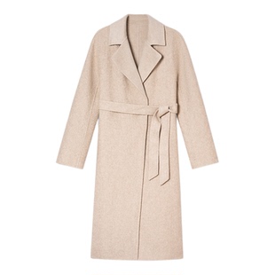 PSALTER诗篇收腰H型翻领连身袖双面呢羊绒大衣2025冬款