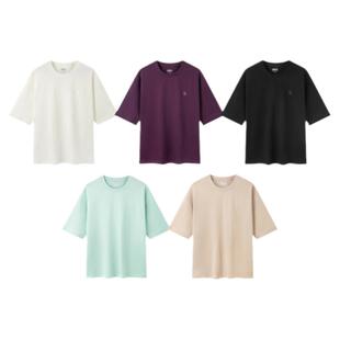 森马短袖T恤男oversize情侣装纯色简约百搭夏季休闲上衣中性宽松