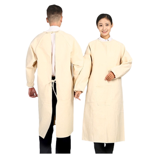 加厚白帆布反穿倒穿衣电焊工作服劳保耐高温隔热围裙倒褂