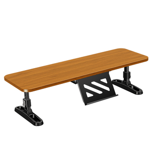 派凡实木升降式电脑显示器增高架桌面台式可调节笔记本屏幕底座支架办公室工位改造支撑台木质加高置物托架子