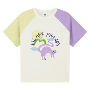 左西童装女童T恤短袖夏季儿童夏装套装2026新款女孩大童半袖短裙