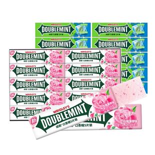 绿箭口香糖5片20条玫瑰炫凉薄荷味清新口气批发办公室糖果零食