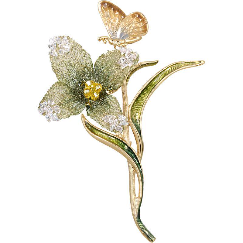 shes茜子莫奈印象原创刺绣花朵胸针高档精致时尚胸花别针节日礼物
