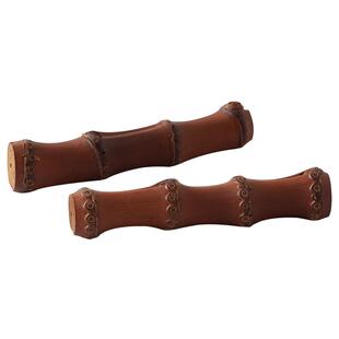 御宝阁天然竹节笔搁竹鞭竹制笔架文房四宝摆件古朴小笔搁笔山毛笔架子书法用品搁笔台笔托多功能复古置笔器