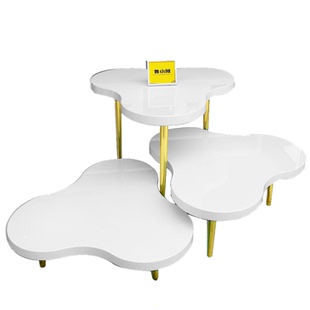 花店鲜花展示架烤漆展示台中岛流水台组合花架子网红花架氛围陈列