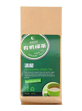 更香2025年有机绿茶特级100g袋装