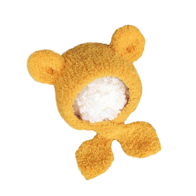 婴幼儿帽子男女宝宝冬季加厚保暖围巾围脖一体护耳帽毛绒可爱超萌