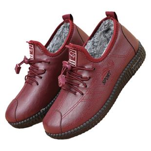 老北京棉鞋女冬季防滑防水中老年运动鞋保暖加绒时尚雪地靴妈妈鞋