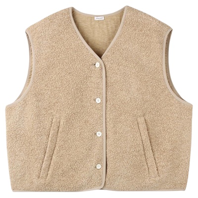 STELLAM女装MUMU 羔羊毛寬马甲