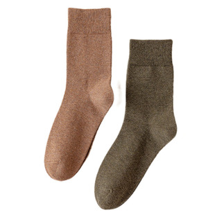 秋冬季袜子男士中筒袜100%纯棉吸汗防臭全棉春秋厚长袜男诸暨棉袜