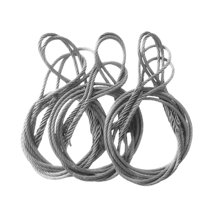 沪工镀锌无油插编钢丝绳双扣起重钢丝绳吊索具拖车绳压制钢丝绳套