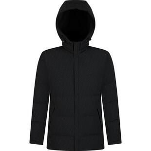 【白鸭绒】柒牌可拆卸连帽羽绒服男冬季字母印花保暖厚外套
