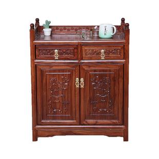 茶水柜茶柜实木置物架客厅储物柜家用中式实木餐边柜茶桌茶台边柜