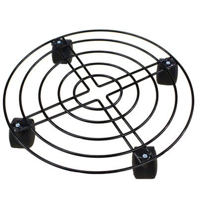 加厚实心铁制家庭轮子花盆底座