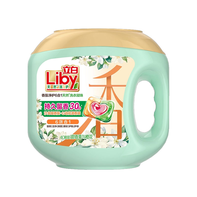 立白天然洗衣凝珠沙龙香氛净护6合1除菌除螨防串染持久留香30天