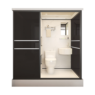 整体卫生间一体式淋浴房家用集成卫浴洗澡间室内农村浴室厕所蹲便