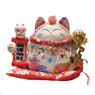 原单 开业礼品创意招财猫日式 店铺收银台摆件陶瓷家居实用装饰品