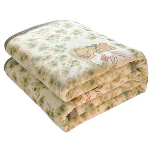 洁丽雅牛奶绒毛毯午睡办公室空调毯盖毯珊瑚绒沙发毯子床上用夏季