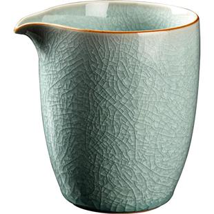 容山堂陈文德大师汝窑汝瓷公道杯开片陶瓷茶海单个分茶器功夫茶具