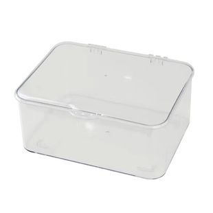 翻盖式桌面收纳盒透明亚克力防尘整理盒卧室宿舍办公室带盖杂物筐