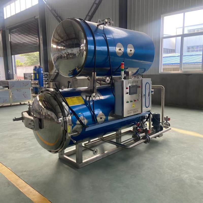 不涨袋不变形瓶装杀菌锅 喷淋式高温高压杀菌椰奶豆奶杀菌锅