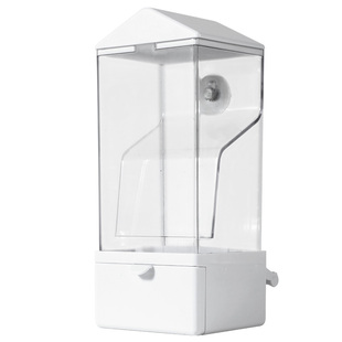 鹦鹉自动喂食器一体机谷壳分离食盒鸟用挂式防溅防撒食槽下料器