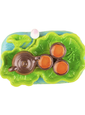 功夫茶绿茶盘冰箱贴仿真