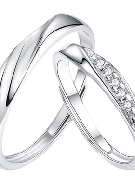 老凤祥莫比乌斯银戒指女情侣