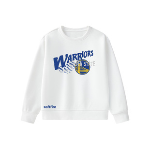 NBA联名童装儿童运动休闲卫衣女童韩版白色男童潮牌上衣SOFTFIRE