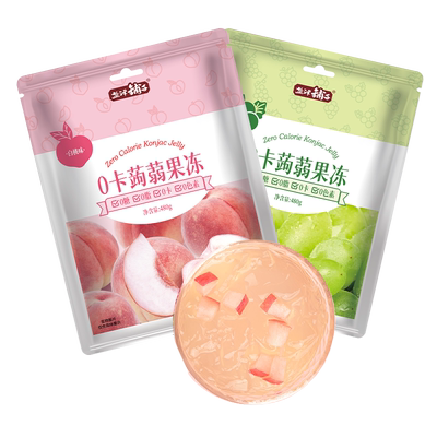 盐津铺子0脂蒟蒻果冻零食