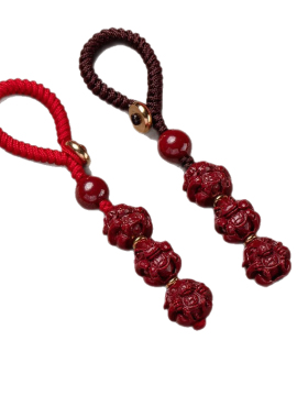 普陀山朱砂挂件护身符属龙本命年太岁三合六合钥匙扣吊坠男女礼物