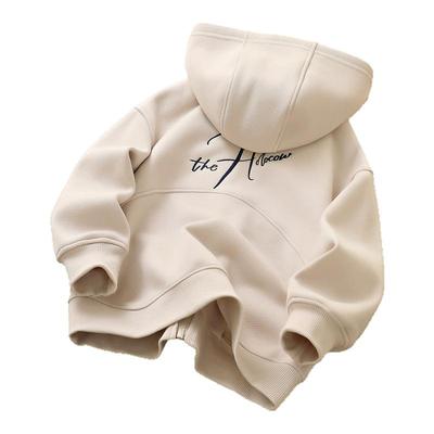 秋冬季男童一体绒连帽拉链外套