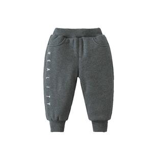 [630G双层]齐齐熊男童裤子棉裤加绒冬季儿童加厚卫裤宝宝保暖冬款