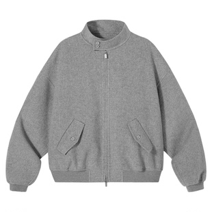 PSO Brand男装女装纯羊毛LP双面毛呢外套男款立领保暖夹克秋冬