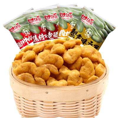 甘源5斤批发酱汁零食蟹黄味蚕豆