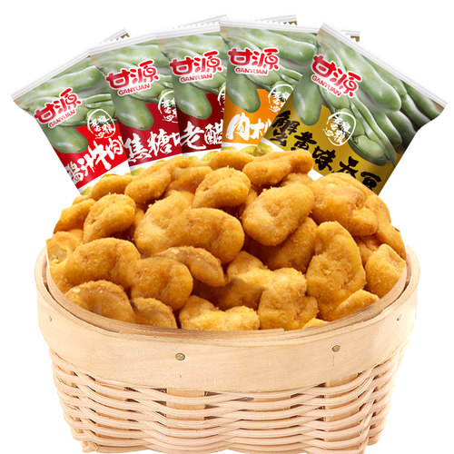 甘源蟹黄味蚕豆散装5斤兰花豆酱汁牛肉蟹黄豆零食豆瓣片整箱炒货