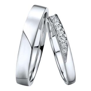 DRBELIEVE KISS结婚对戒情侣铂金对戒B09023/B09024